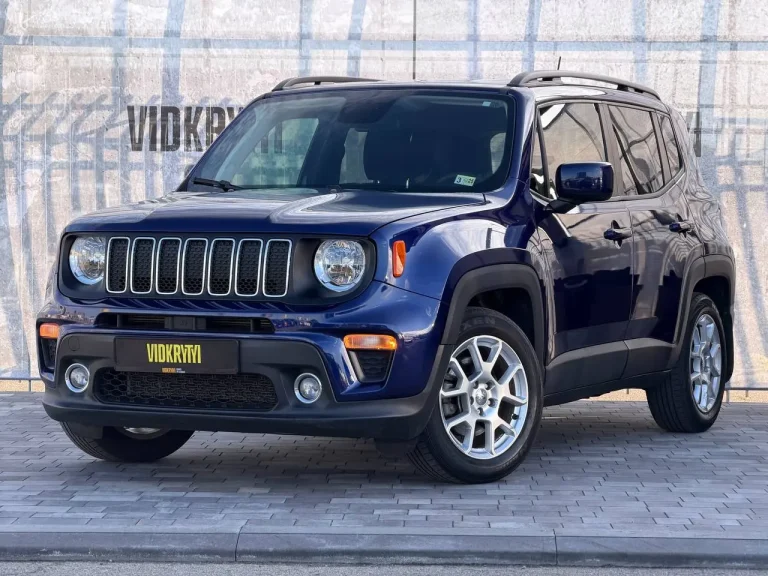 Синій Jeep Renegade 2020 - вигляд спереду